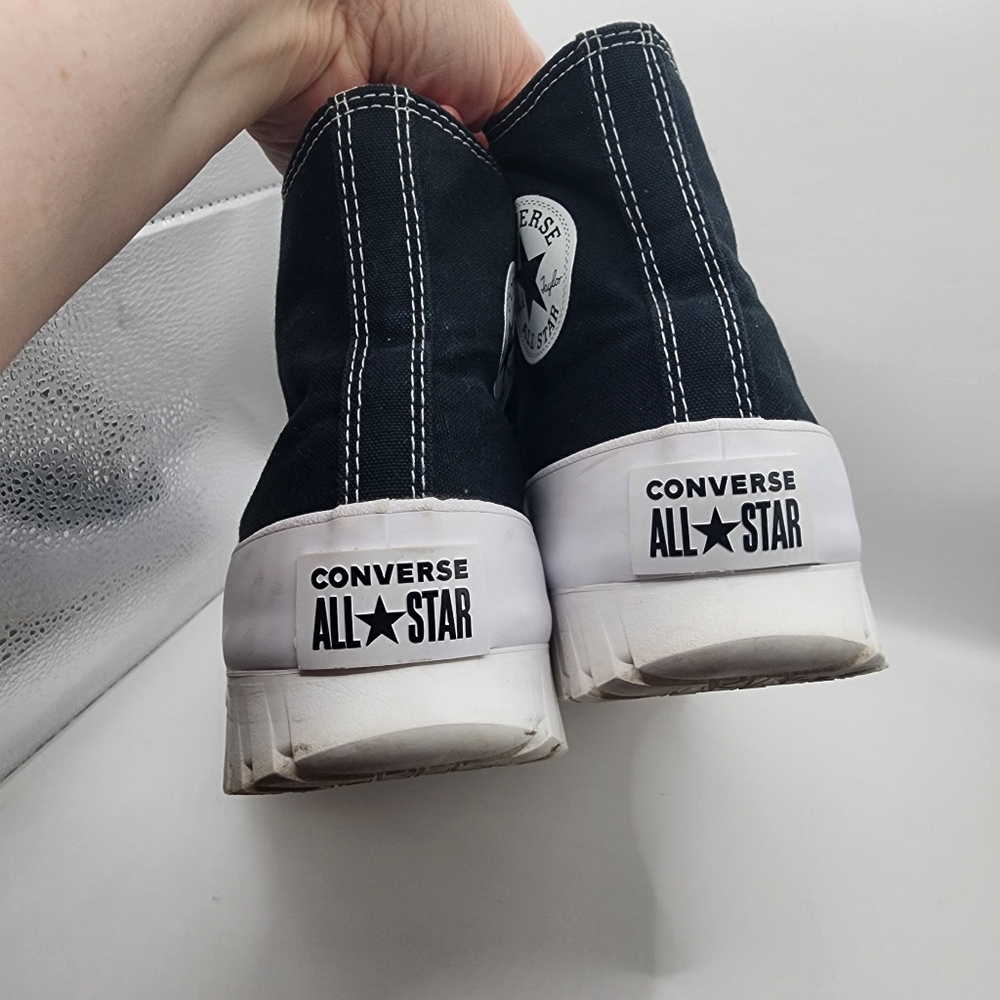 Converse Platform Women's 11.5 Men's 9.5 Chuck Taylor All Star Lugged 2.0 Black - Picture 2 of 7